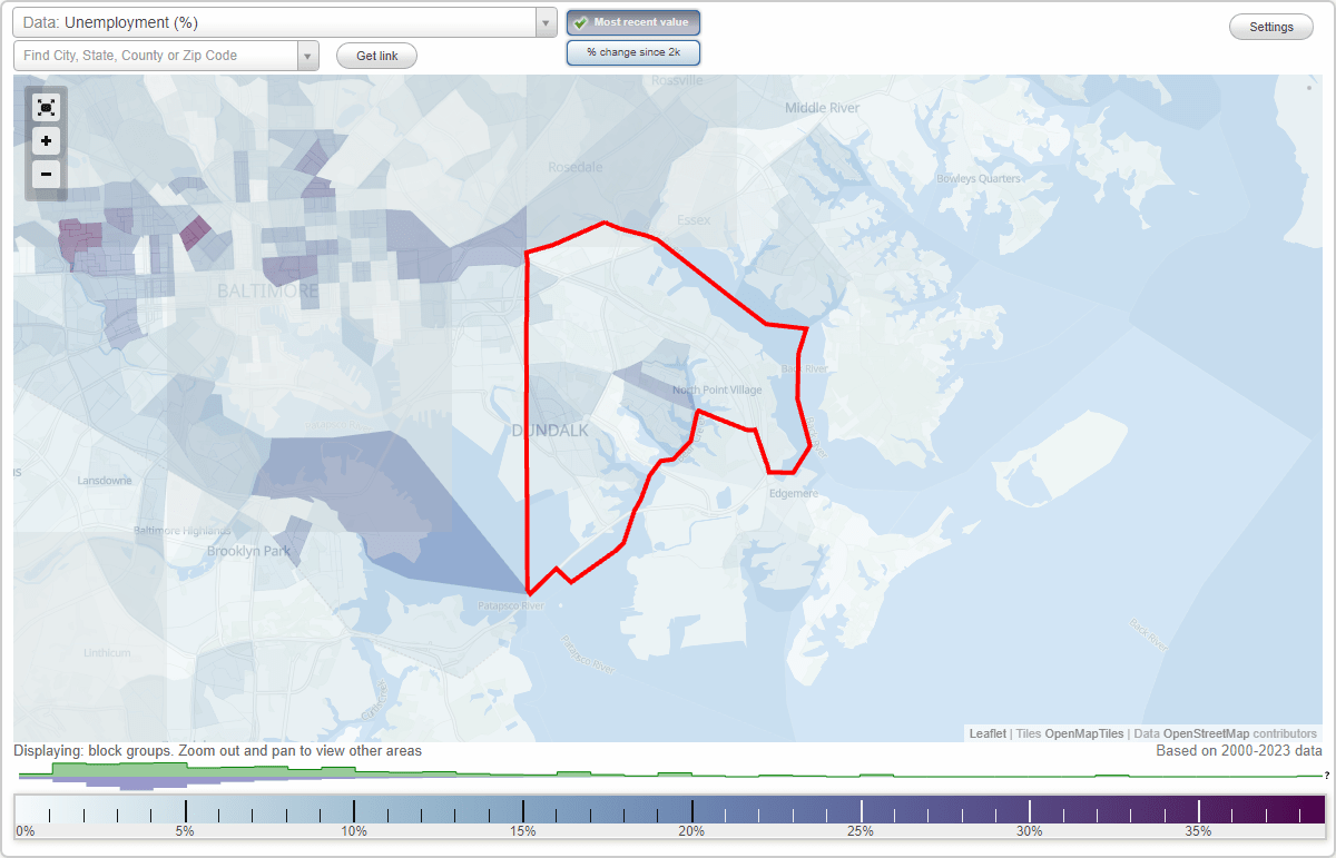 Work and Jobs in Dundalk, Maryland (MD) Detailed Stats Occupations
