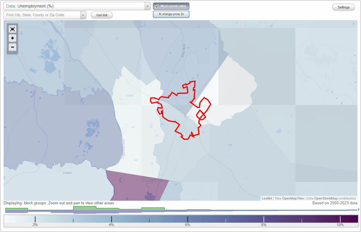 Work and Jobs in Dunn, North Carolina (NC) Detailed Stats Occupations