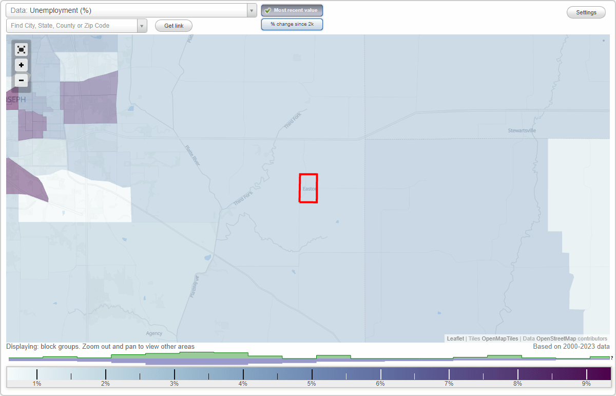 Work and Jobs in Easton, Missouri (MO) Detailed Stats Occupations