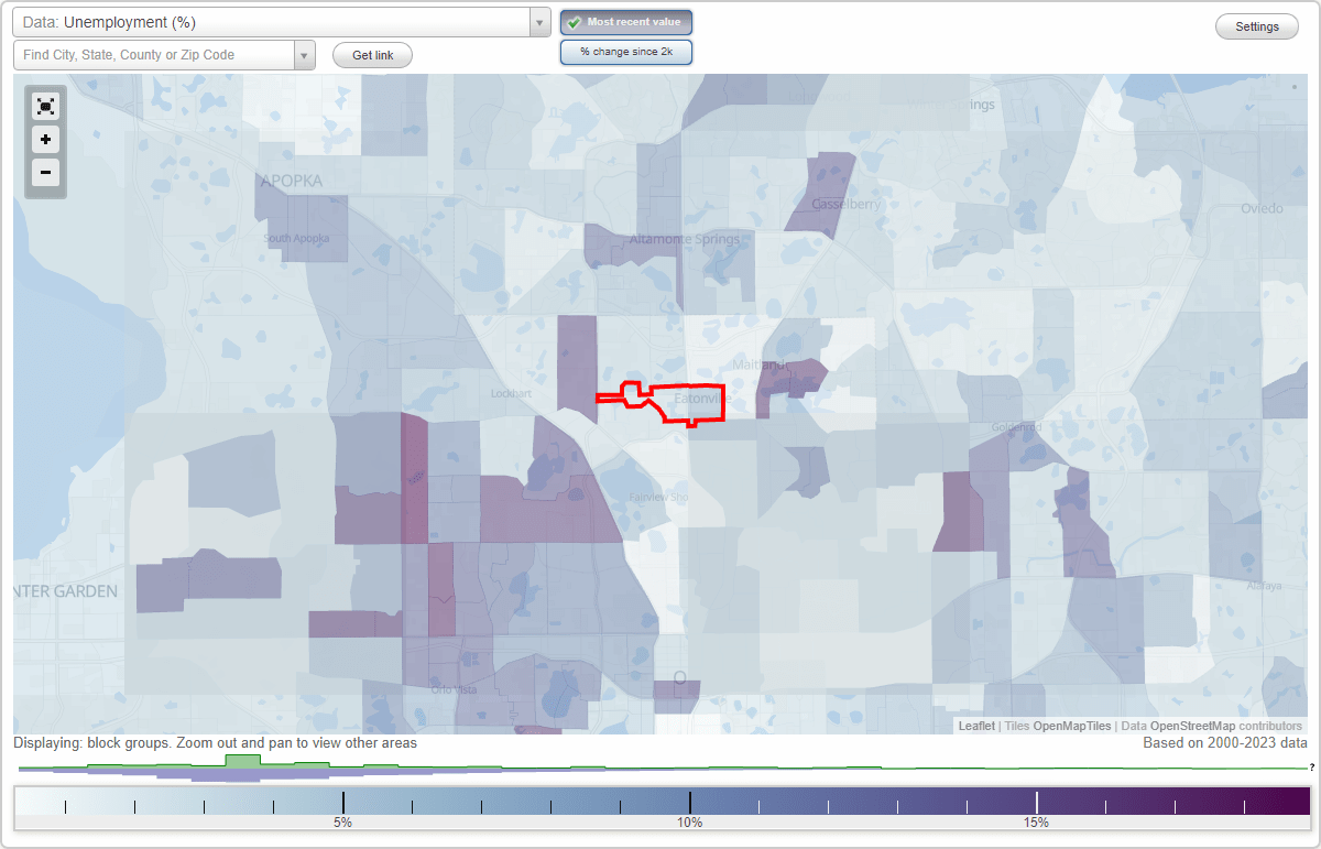 Work and Jobs in Eatonville, Florida (FL) Detailed Stats Occupations