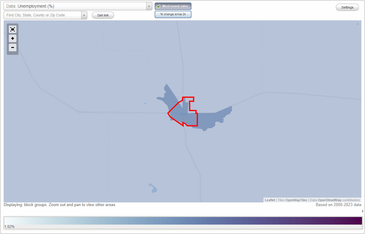 Work and Jobs in Eden, Texas (TX) Detailed Stats Occupations, Industries, Unemployment, Workers