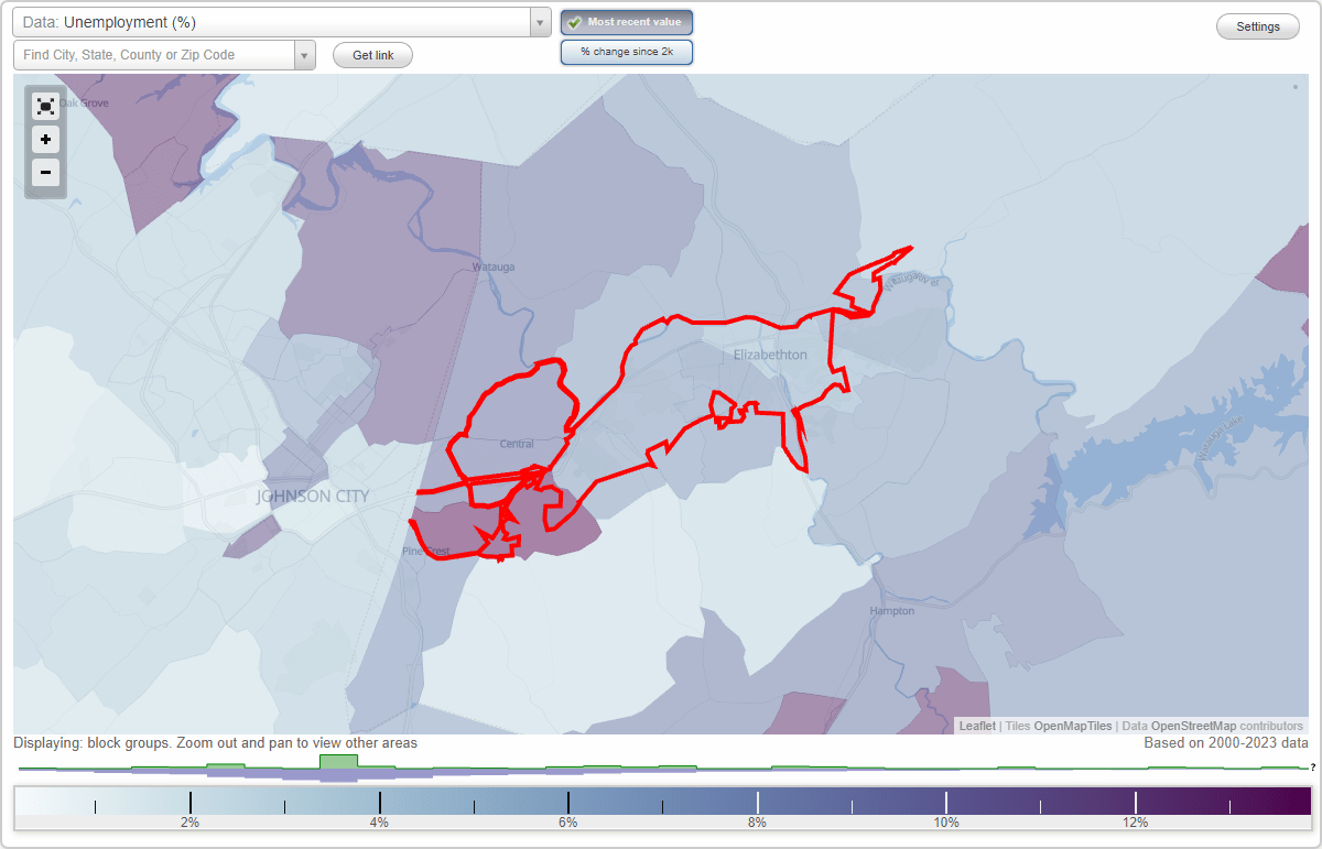 Work and Jobs in Elizabethton, Tennessee (TN) Detailed Stats