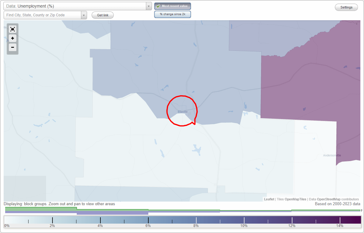 Work and Jobs in Ellaville, (GA) Detailed Stats Occupations