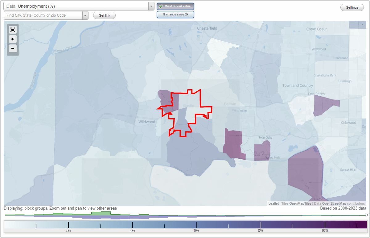 Work and Jobs in Ellisville, Missouri (MO) Detailed Stats Occupations