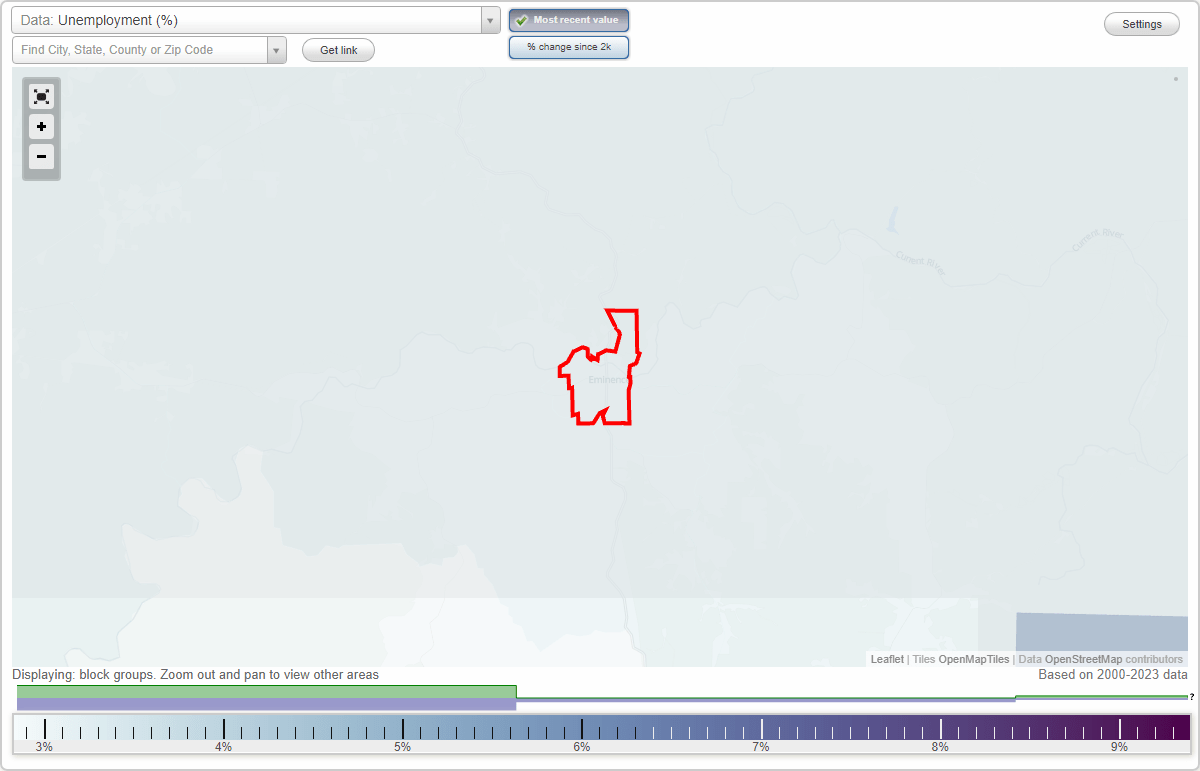 Work and Jobs in Eminence, Missouri (MO) Detailed Stats Occupations