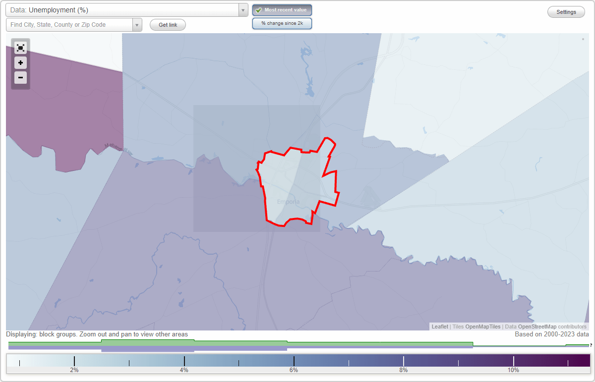 Work and Jobs in Emporia, Virginia (VA) Detailed Stats Occupations