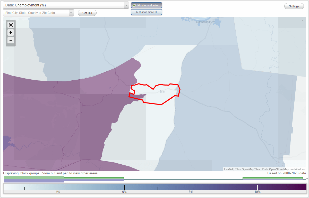 Work and Jobs in Erin, Tennessee (TN) Detailed Stats Occupations