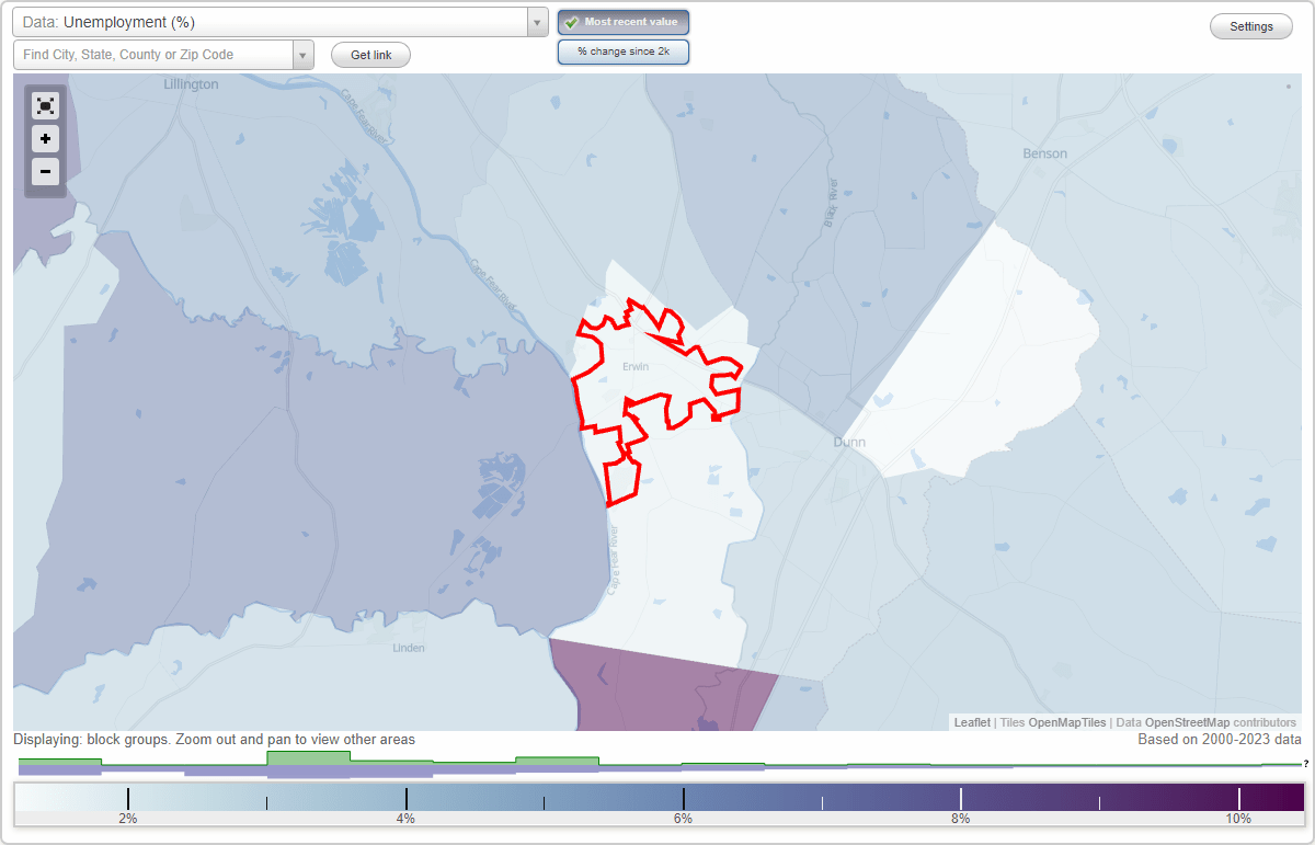 Work and Jobs in Erwin, North Carolina (NC) Detailed Stats Occupations