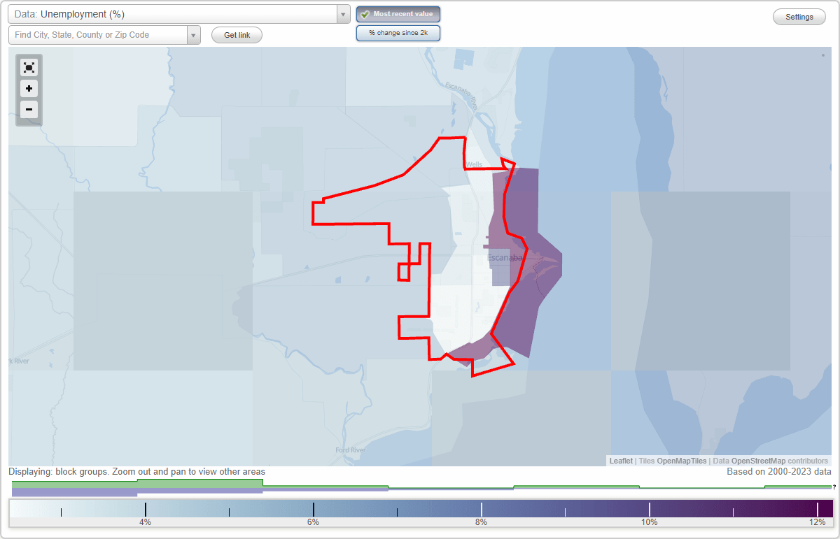 Work and Jobs in Escanaba, Michigan (MI) Detailed Stats Occupations, Industries, Unemployment