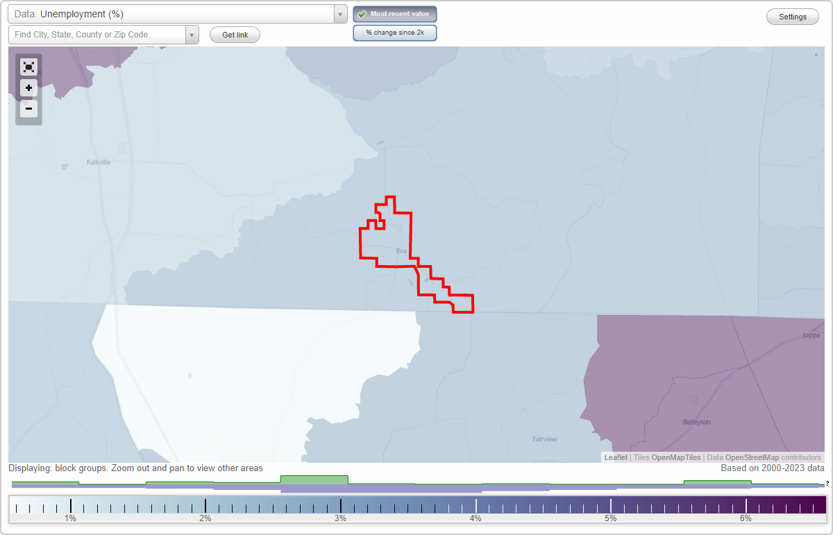 Work and Jobs in Eva, Alabama (AL) Detailed Stats Occupations