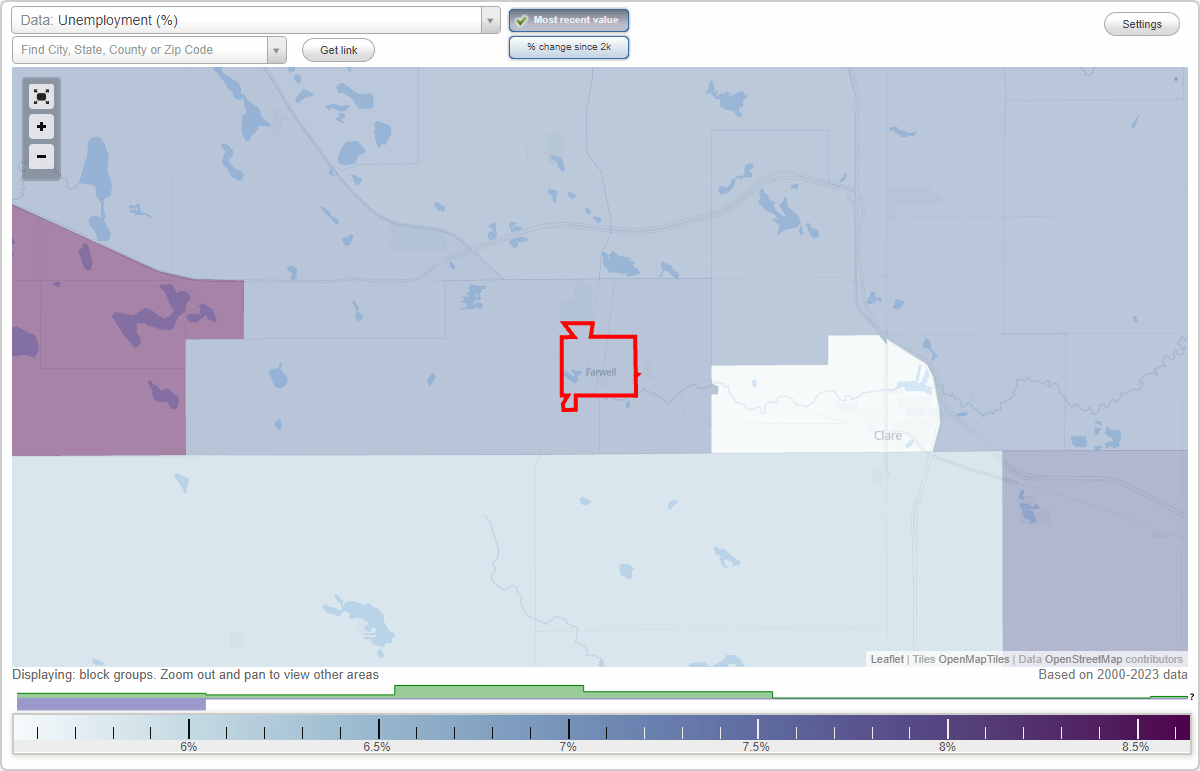 Work and Jobs in Farwell, Michigan (MI) Detailed Stats Occupations