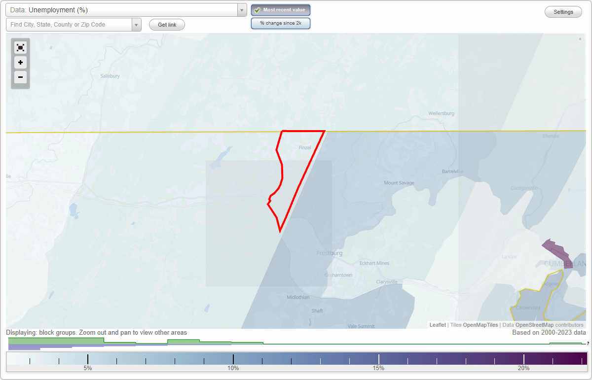 Work and Jobs in Finzel, Maryland (MD) Detailed Stats Occupations