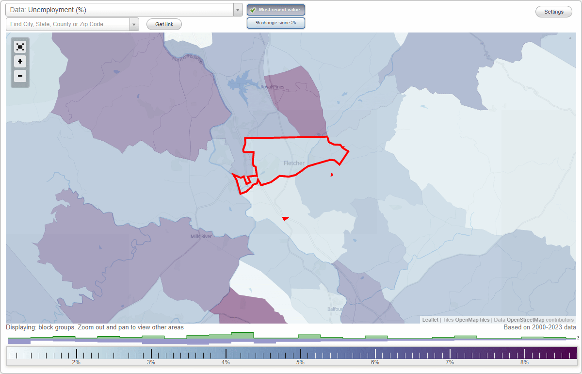 Work and Jobs in Fletcher, North Carolina (NC) Detailed Stats