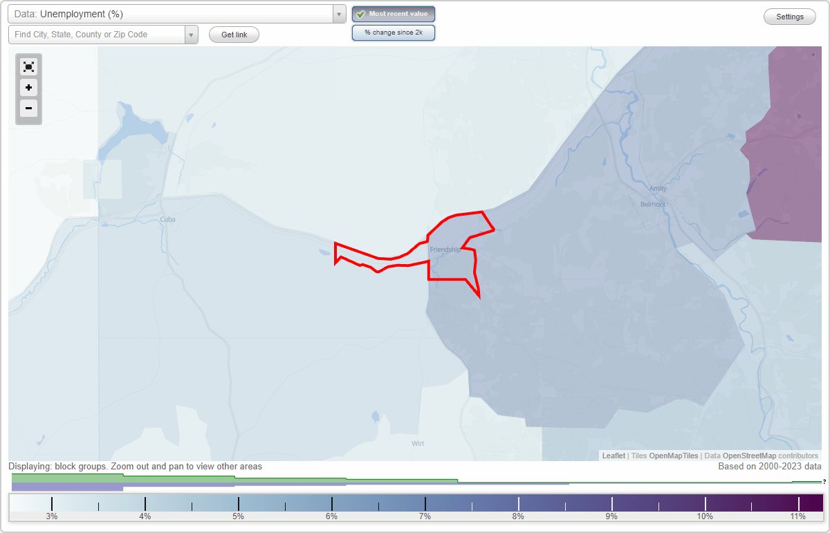 Work and Jobs in Friendship, New York (NY) Detailed Stats Occupations, Industries, Unemployment