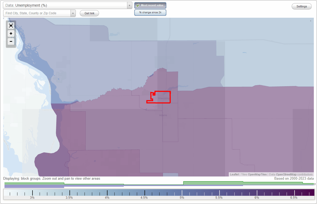 Work and Jobs in Friendship, Wisconsin (WI) Detailed Stats Occupations