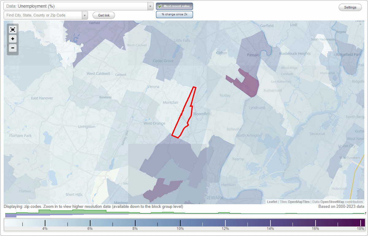 Work and Jobs in Glen Ridge, New Jersey (NJ) Detailed Stats