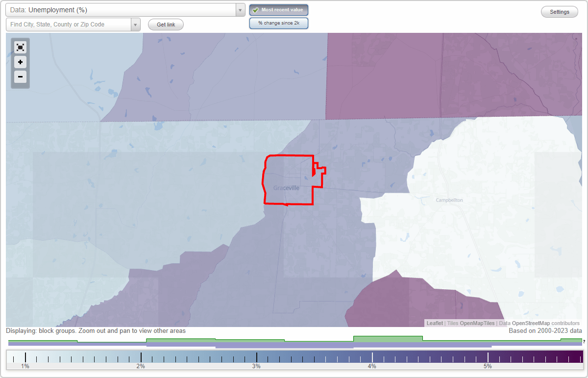 Work and Jobs in Graceville, Florida (FL) Detailed Stats Occupations