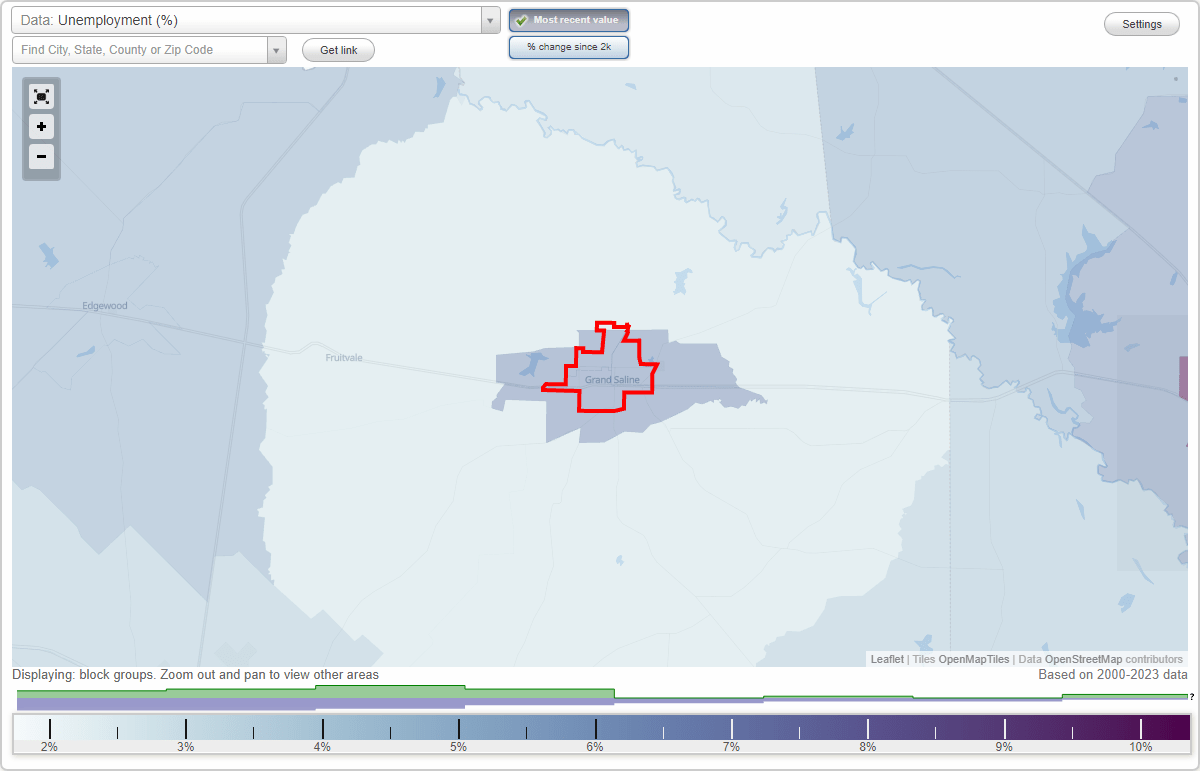 Work and Jobs in Grand Saline, Texas (TX) Detailed Stats Occupations