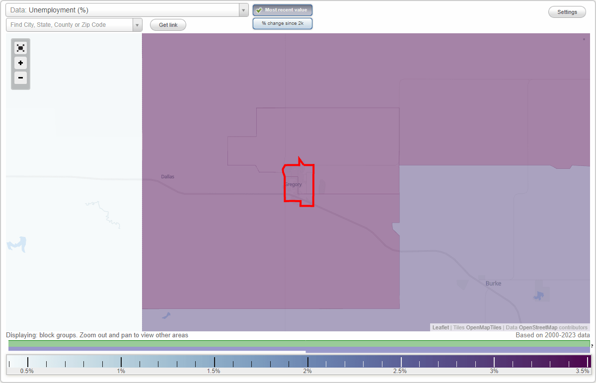 Work and Jobs in Gregory, South Dakota (SD) Detailed Stats Occupations