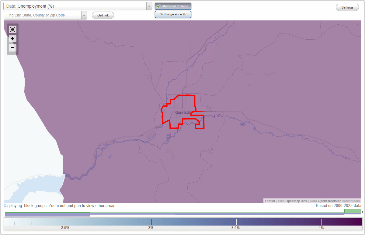 Work and Jobs in Gunnison, Colorado (CO) Detailed Stats Occupations, Industries, Unemployment