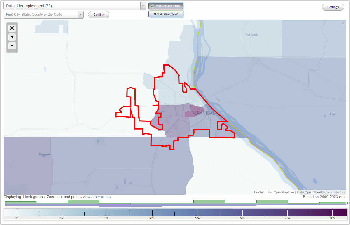 Work and Jobs in Hannibal, Missouri (MO) Detailed Stats Occupations, Industries, Unemployment