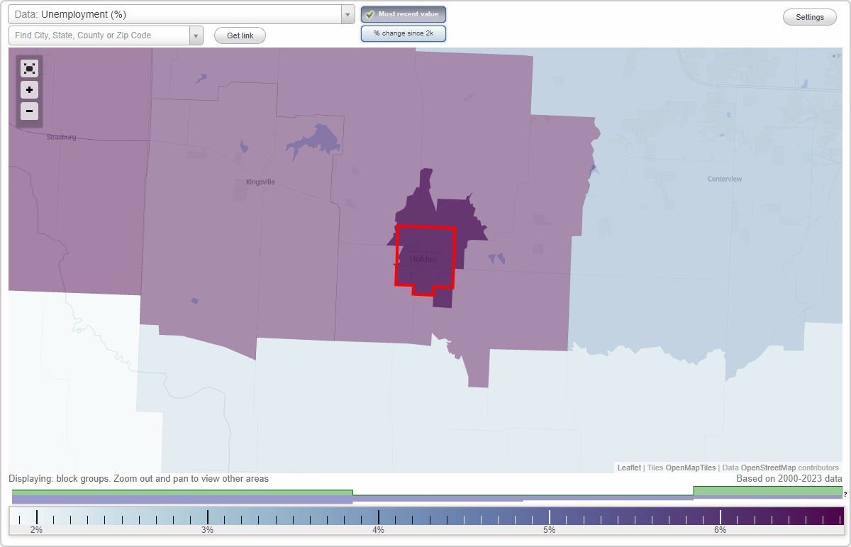 Work and Jobs in Holden, Missouri (MO) Detailed Stats Occupations