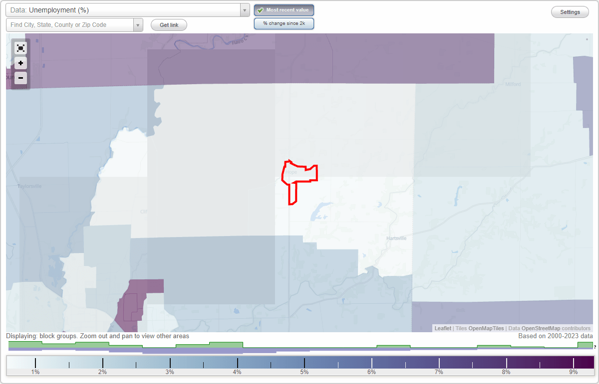 Work and Jobs in Hope, Indiana (IN) Detailed Stats Occupations