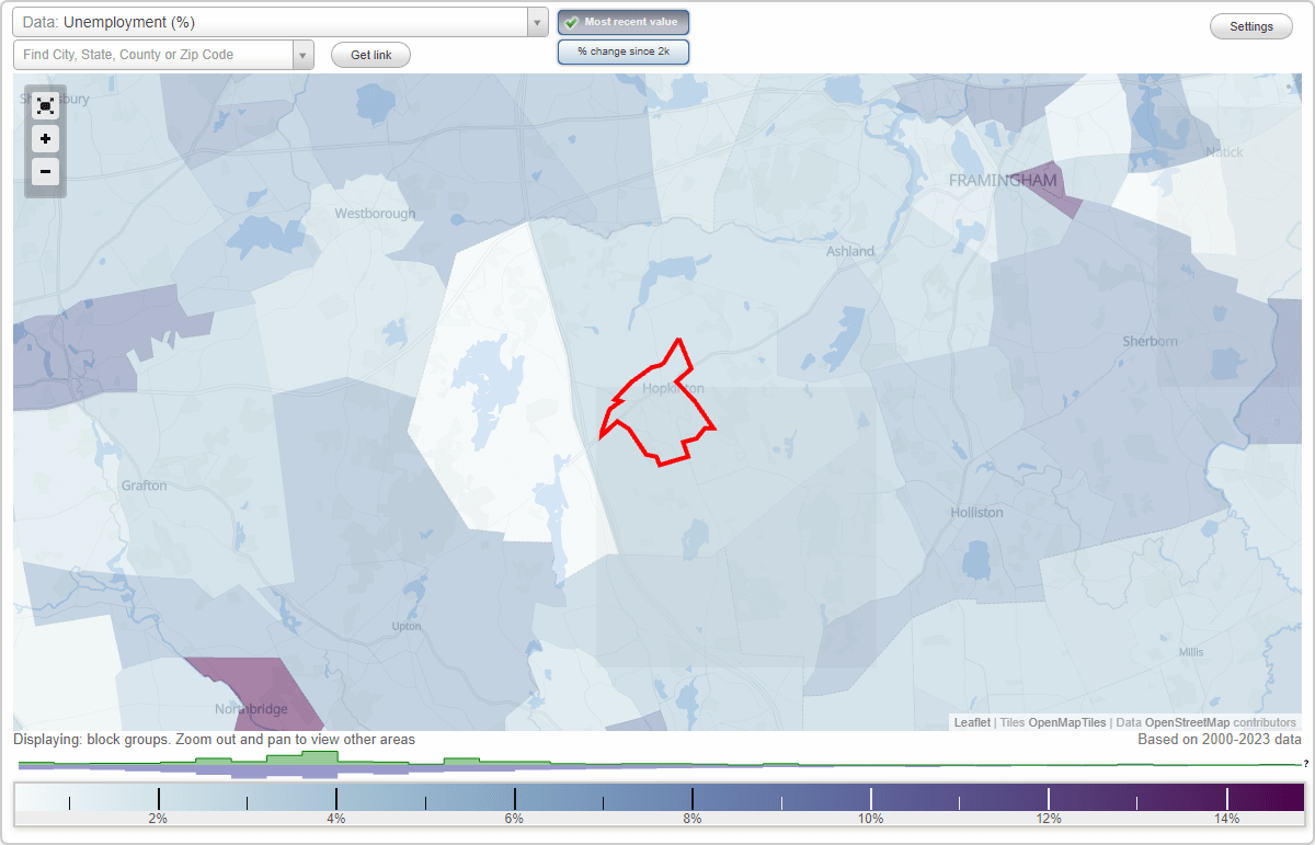Work and Jobs in Hopkinton, Massachusetts (MA) Detailed Stats
