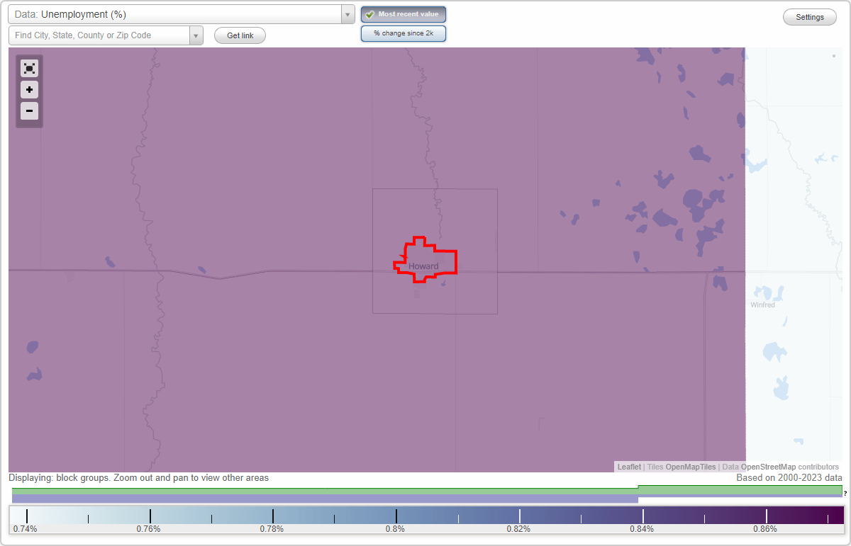 Work and Jobs in Howard, South Dakota (SD) Detailed Stats Occupations