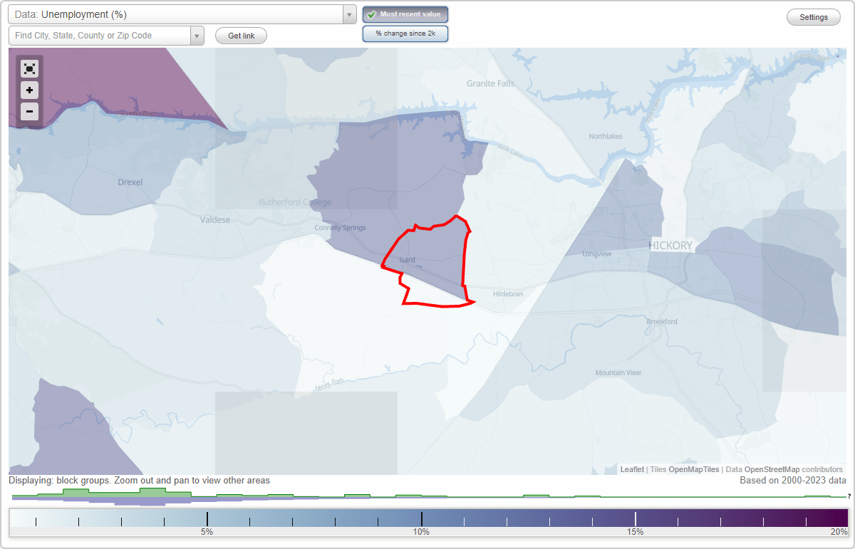 Work and Jobs in Icard, North Carolina (NC) Detailed Stats Occupations