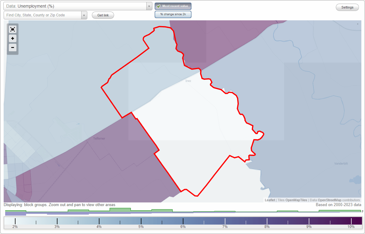 Work and Jobs in Inez, Texas (TX) Detailed Stats Occupations