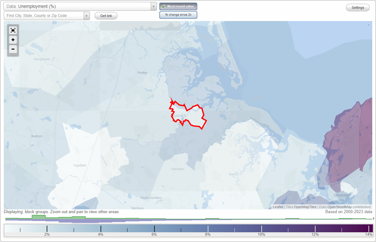 Work and Jobs in Ipswich, Massachusetts (MA) Detailed Stats