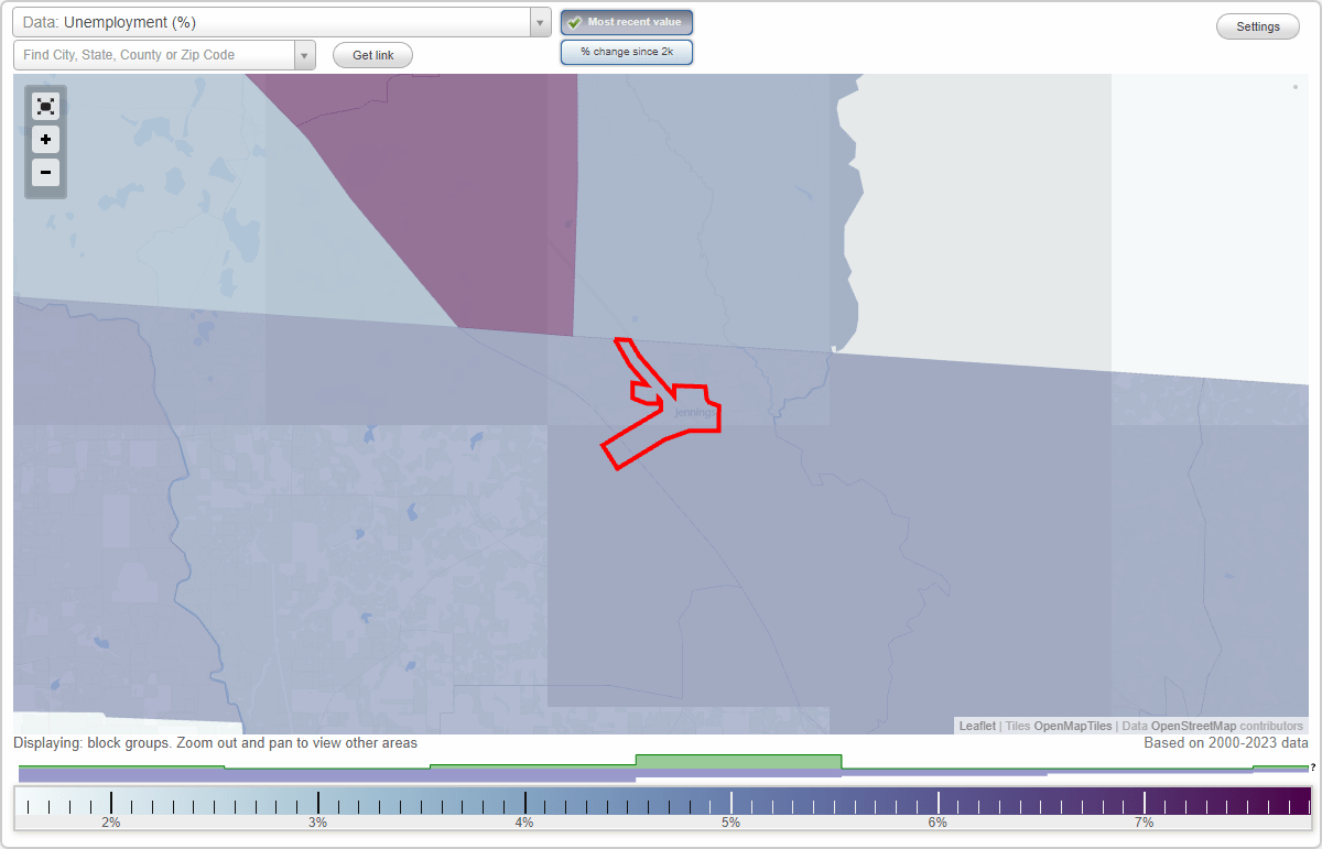Work and Jobs in Jennings, Florida (FL) Detailed Stats Occupations