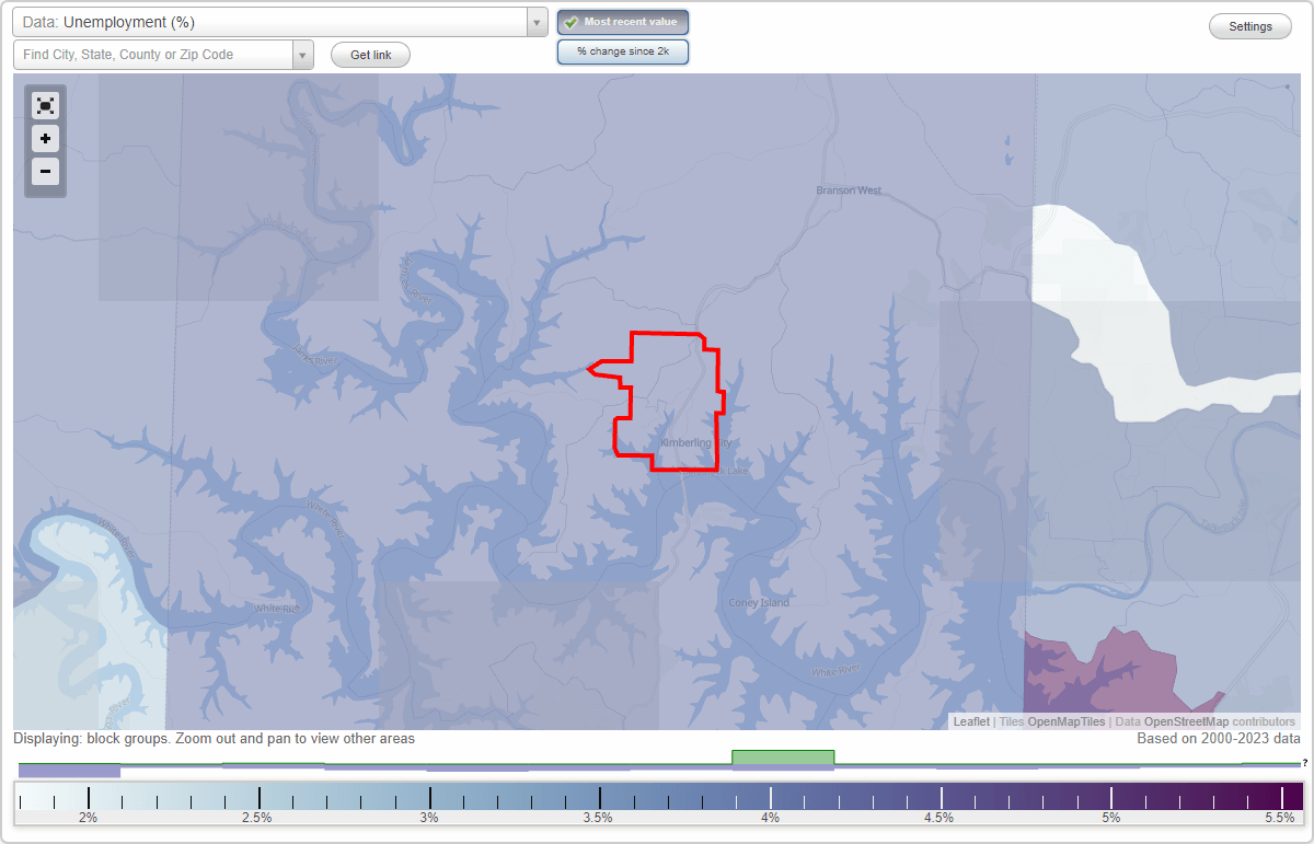 Work and Jobs in Kimberling City, Missouri (MO) Detailed Stats Occupations, Industries