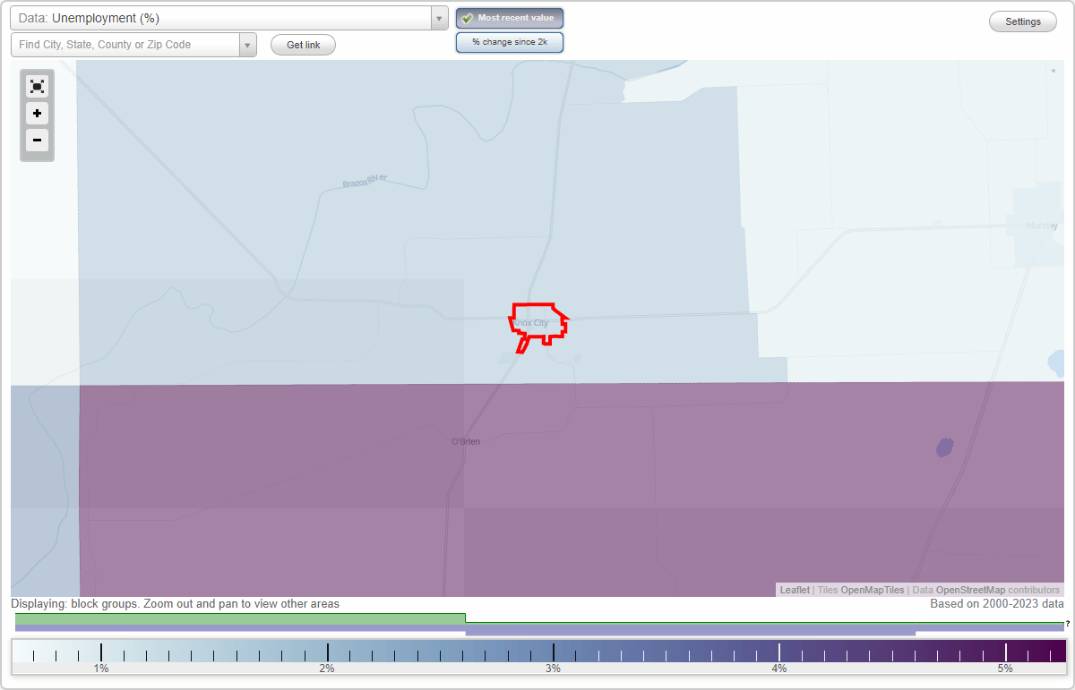 Work and Jobs in Knox City, Texas (TX) Detailed Stats Occupations