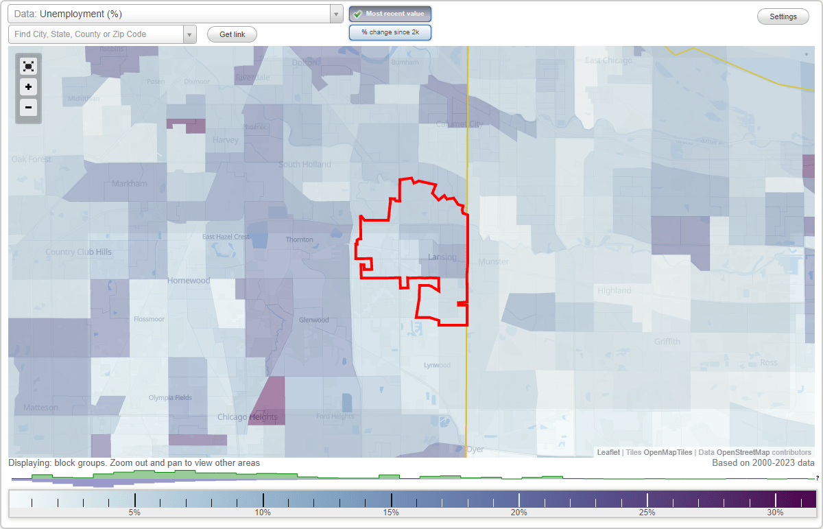 Work and Jobs in Lansing, Illinois (IL) Detailed Stats Occupations