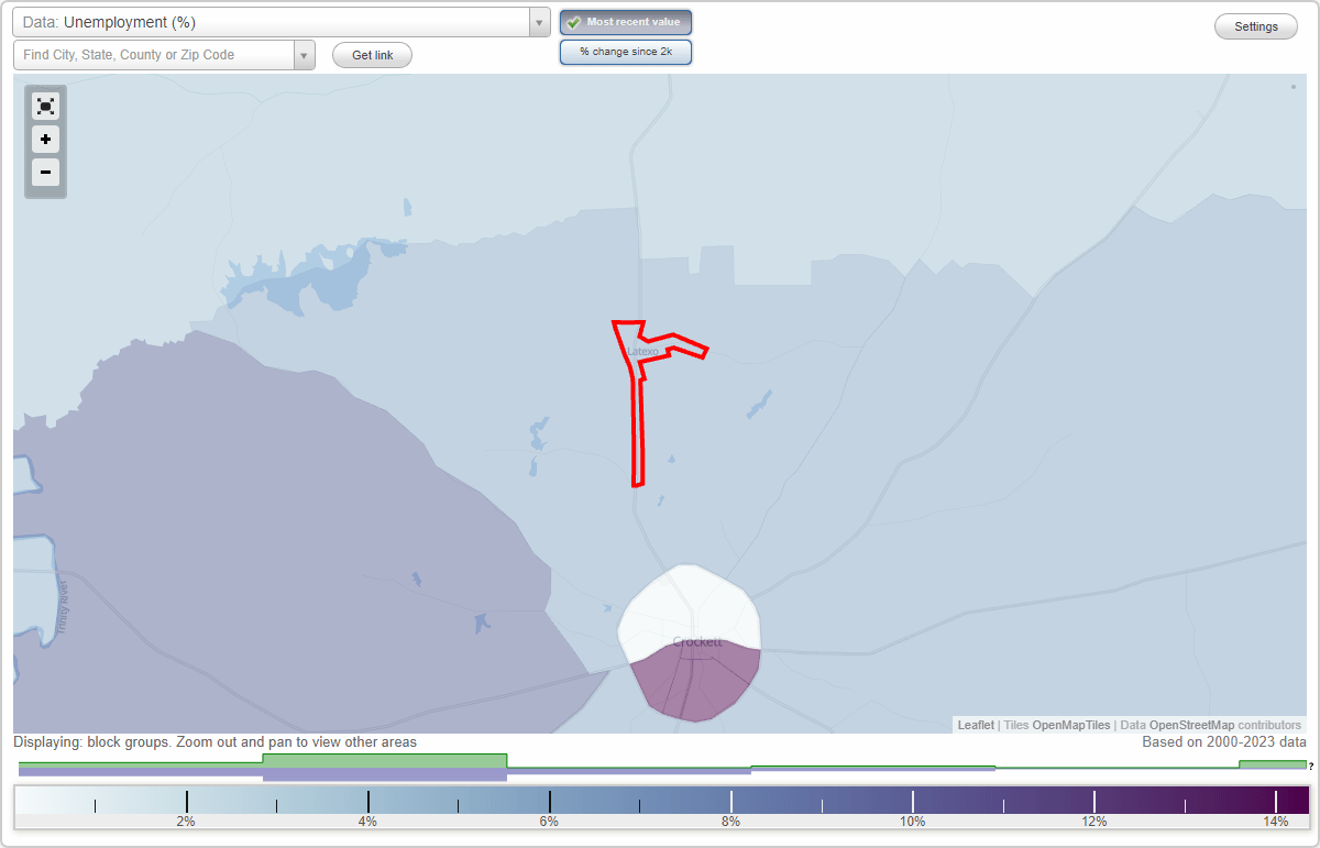Work and Jobs in Latexo, Texas (TX) Detailed Stats Occupations, Industries, Unemployment