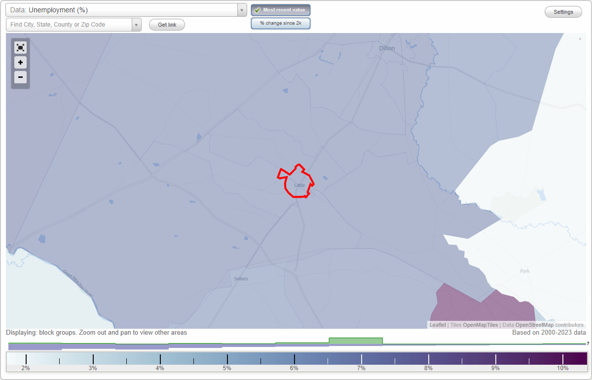 Work and Jobs in Latta, South Carolina (SC) Detailed Stats Occupations