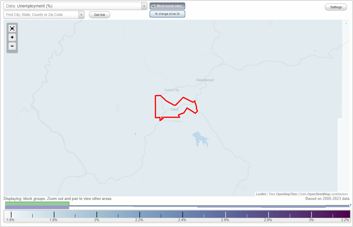 Work and Jobs in Lead, South Dakota (SD) Detailed Stats Occupations