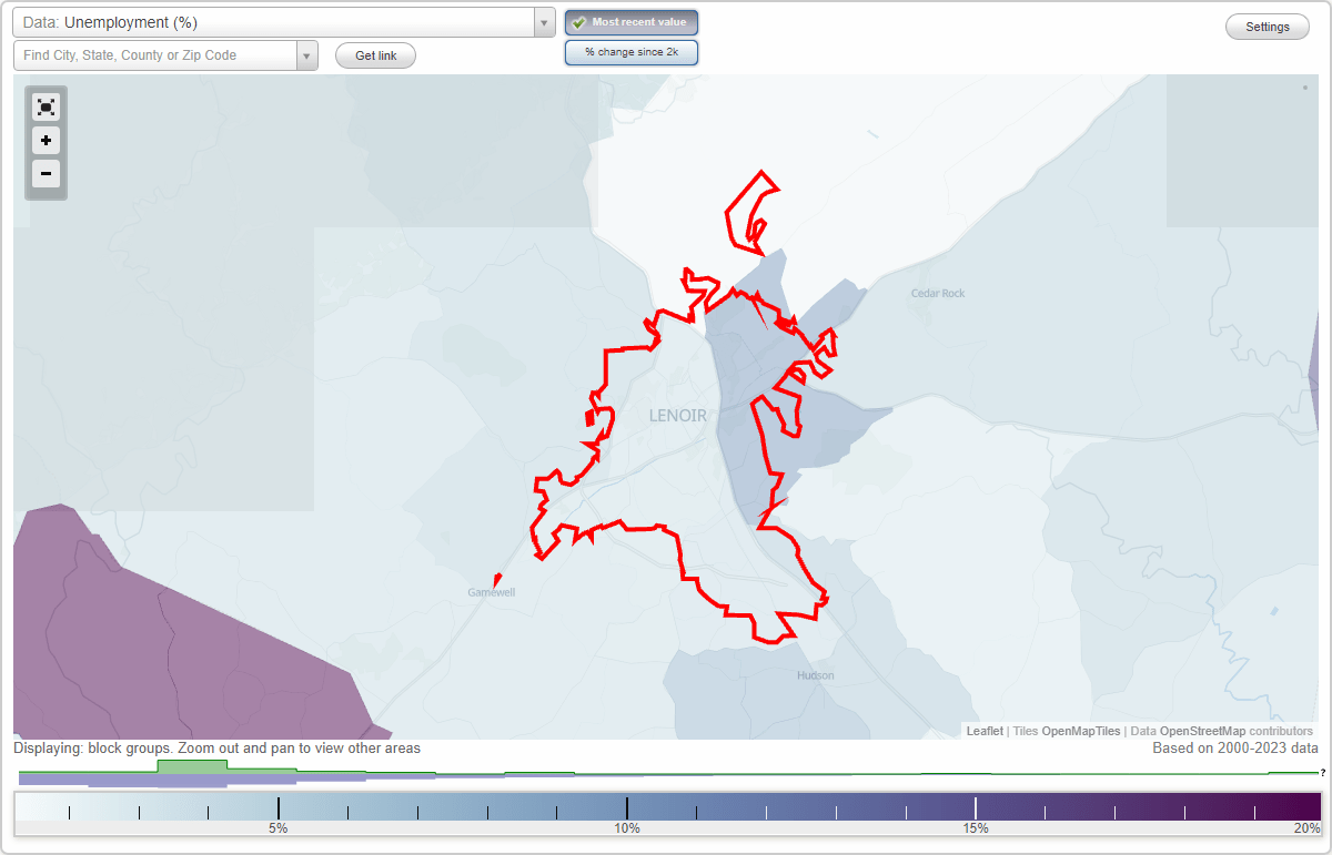 Work and Jobs in Lenoir, North Carolina (NC) Detailed Stats