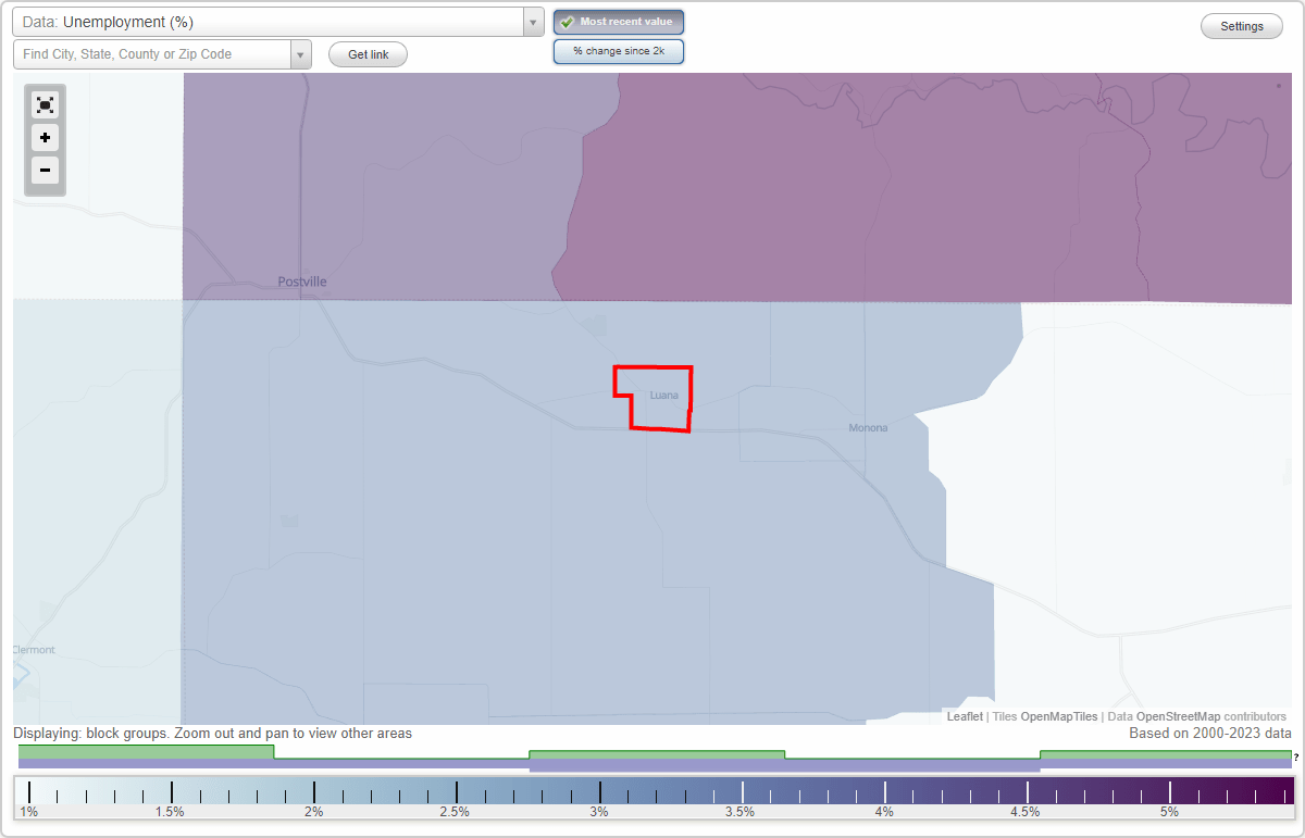 Work and Jobs in Luana, Iowa (IA) Detailed Stats Occupations
