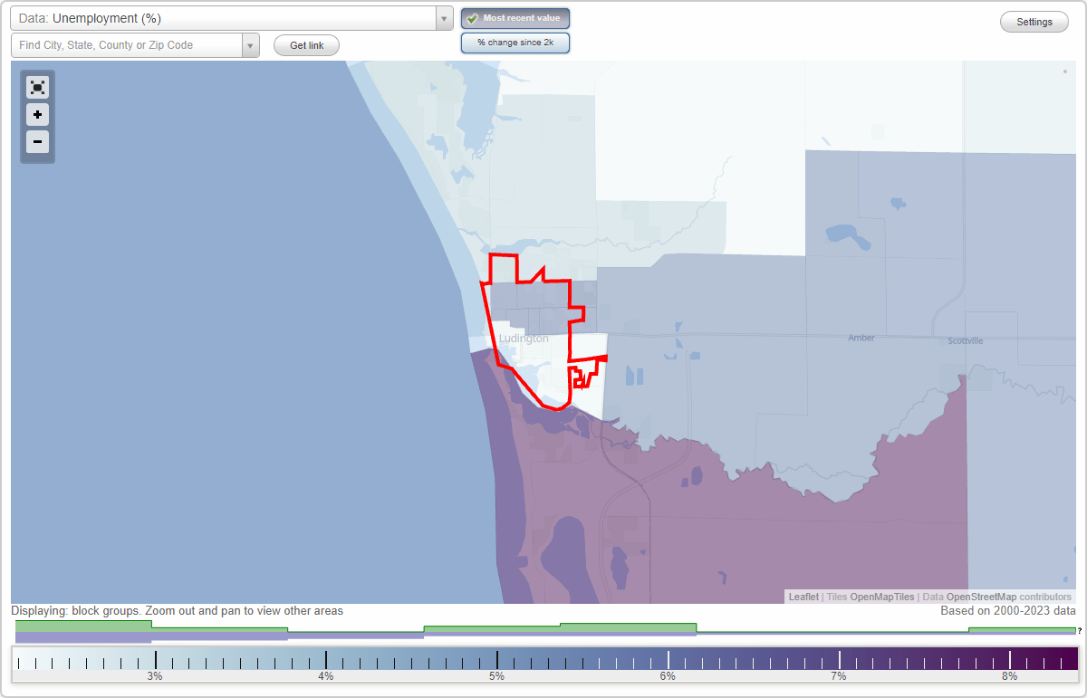 Work and Jobs in Ludington, Michigan (MI) Detailed Stats Occupations, Industries, Unemployment
