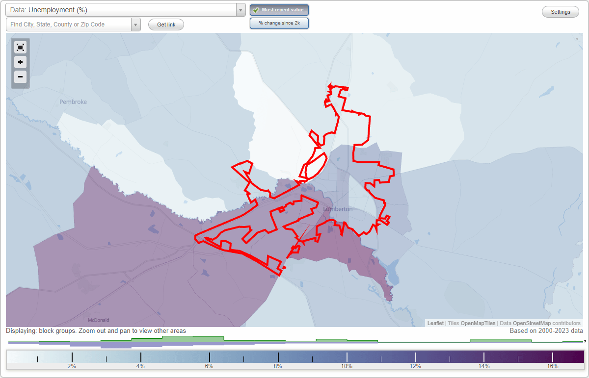 Work and Jobs in Lumberton, North Carolina (NC) Detailed Stats