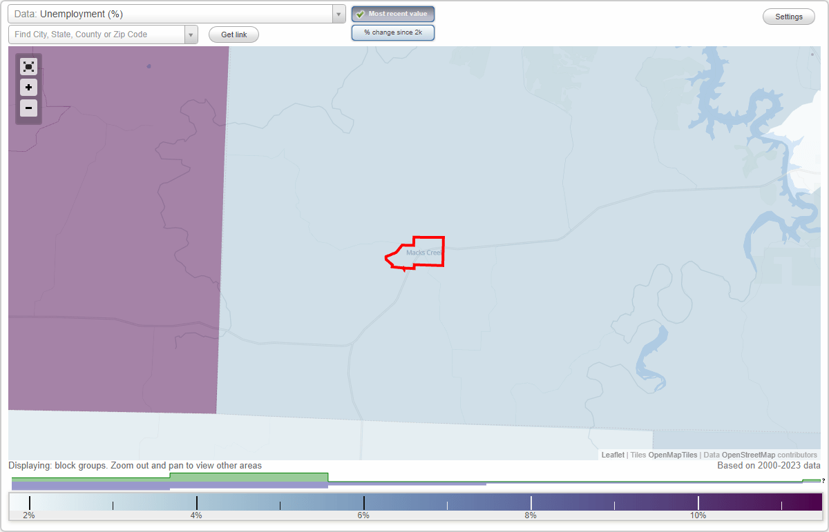 Work and Jobs in Macks Creek, Missouri (MO) Detailed Stats Occupations