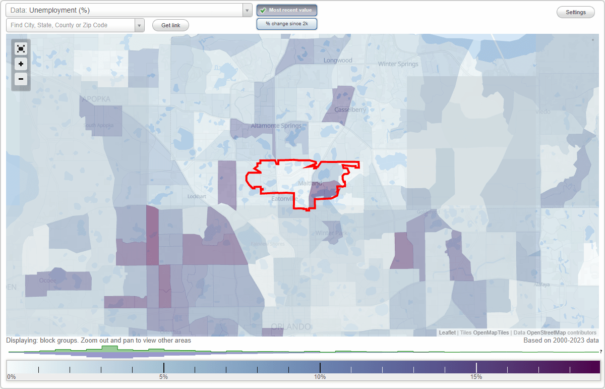 Work and Jobs in Maitland, Florida (FL) Detailed Stats Occupations, Industries, Unemployment