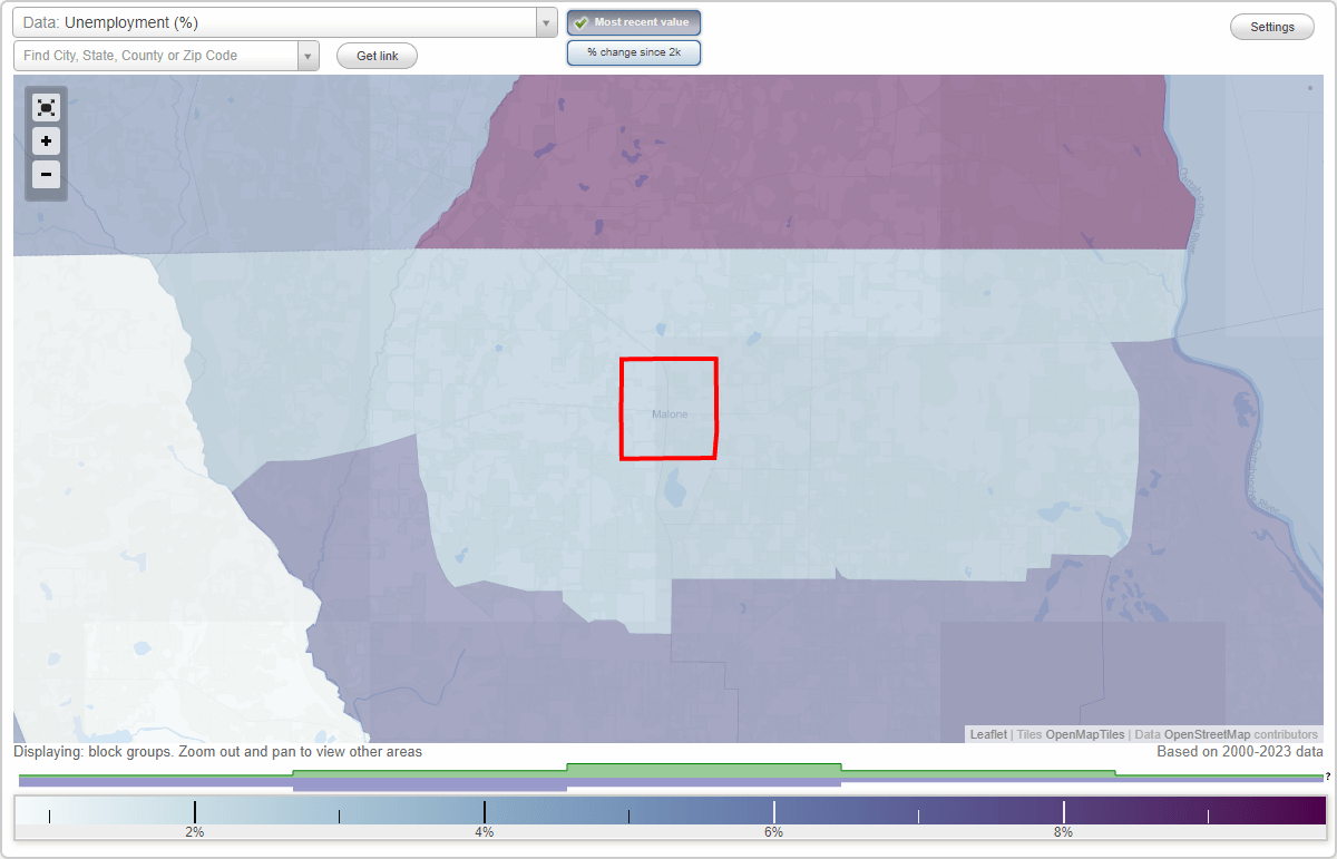Work and Jobs in Malone, Florida (FL) Detailed Stats Occupations