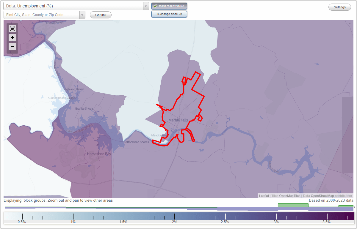 Work and Jobs in Marble Falls, Texas (TX) Detailed Stats Occupations