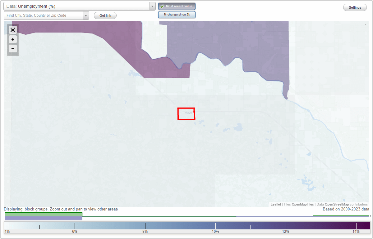 Work and Jobs in Mayo, Florida (FL) Detailed Stats Occupations, Industries, Unemployment
