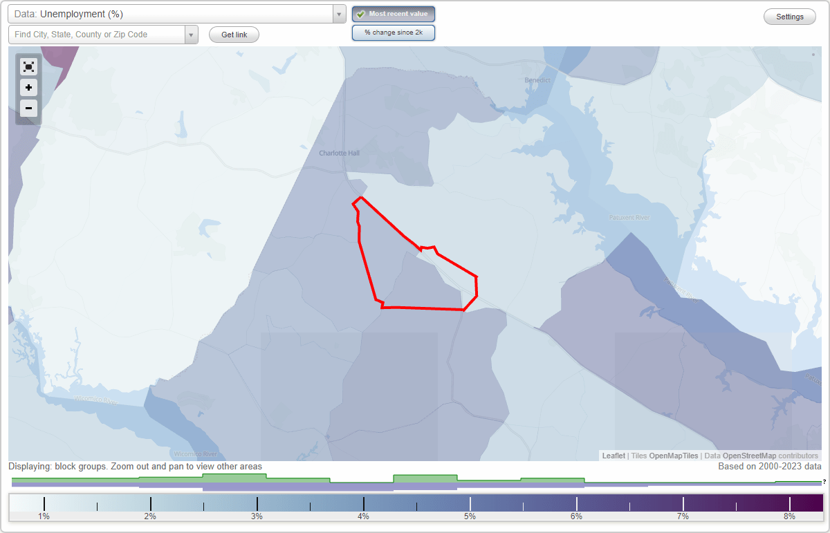 Work and Jobs in Mechanicsville, Maryland (MD) Detailed Stats