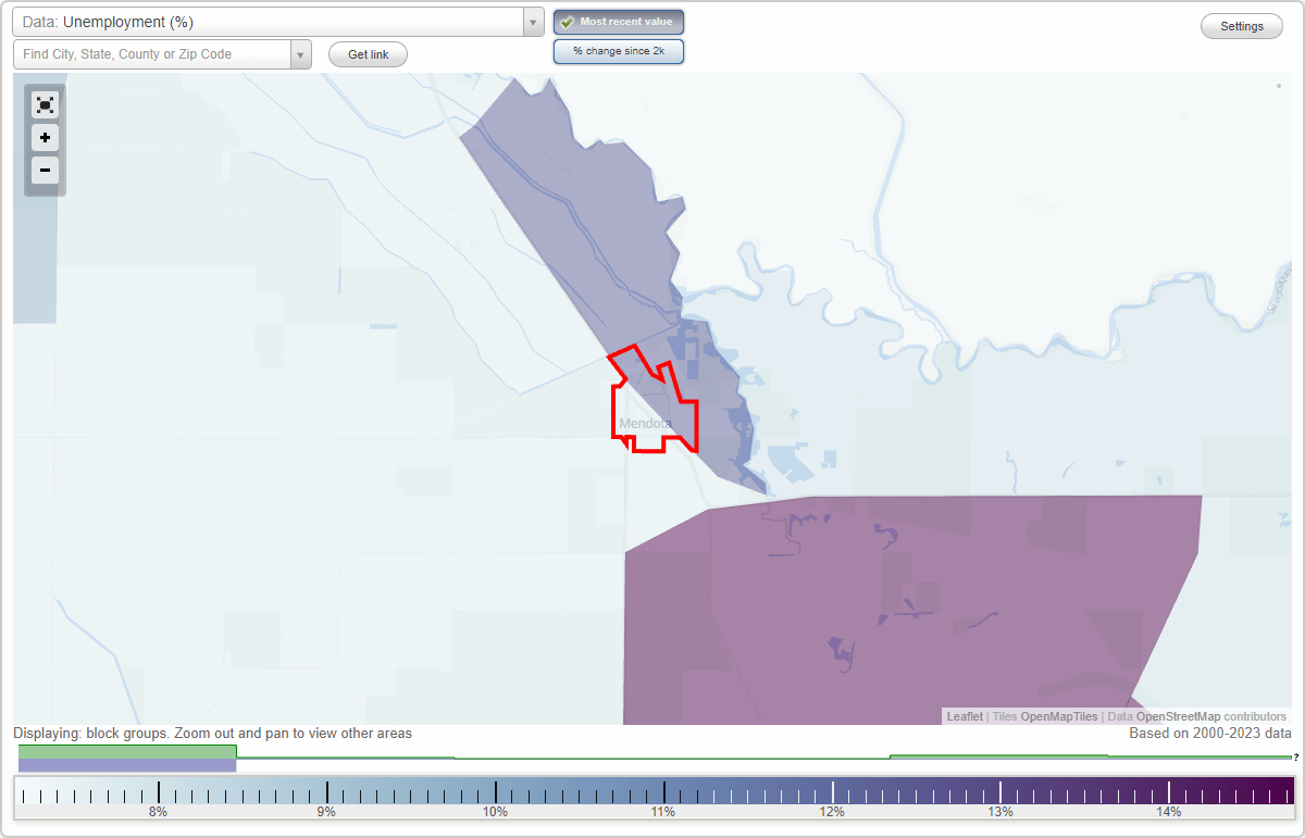 Work and Jobs in Mendota, California (CA) Detailed Stats Occupations, Industries, Unemployment